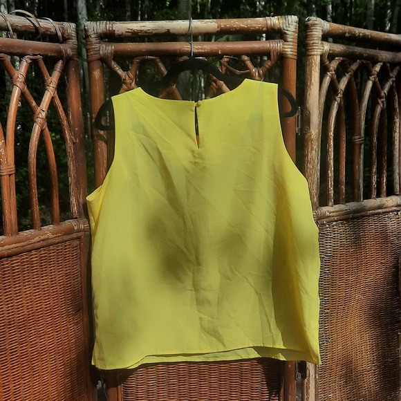 Yellow Yves St.Clair Sleeveless Blouse Top - Picture 4 of 4